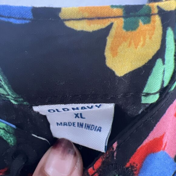 Old Navy Dress Womens Extra Large Floral Empire Waist Lace Up Sleeveless - Picture 11 of 13